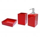 set bagno in ceramica-porta sapone-dispenser-bicchiere porta spazzolino-arredobagno italiano made in tuscany