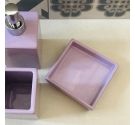 Square ceramic soap holder various colors made in Italy for quality bathroom furniture