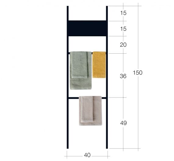 Scaletta per arredamento da bagno porta salviette bidet e porta asciugamani - design e qualità per il bagno artigianale