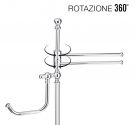 standing polifunzione toilet roll holder and towel holder base space - saving- bathroom Furniture Made in Tuscany