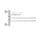 Bidet towel rack two rolling rods - LINEA ONDA