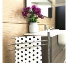 Piantana in ottone colore acciaio cromato porta asciugamano da lavabo, base salva spazio per arredo bagno stabile e di qualità i