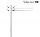 Piantana free stand con base piccola ottima stabilità porta asciugamani da lavabo che ruotano anti ruggine