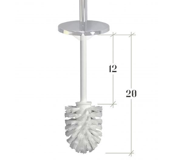 Manico di ricambio per sostituzione dello scopino wc completo di manico e setola antibatterica - Linea Minimal