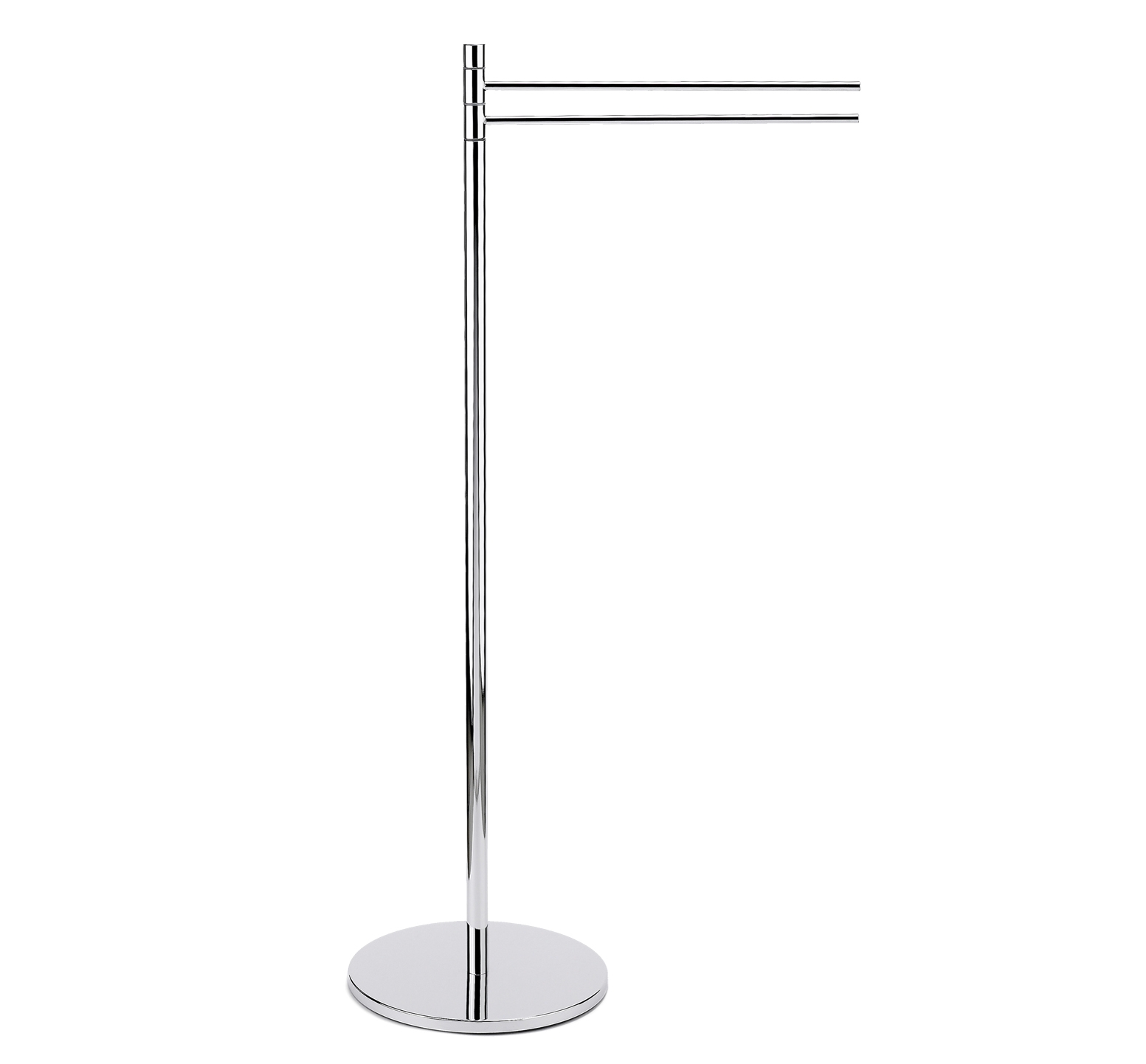 Piantana porta asciugamani bagno due aste H 89 base 23 cm - LINEA MINIMAL