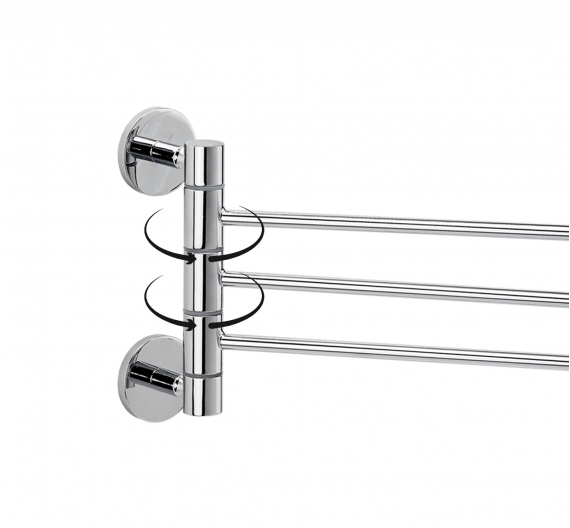 Articulated three-rod bidet towel carrier for bathroom furniture bathroom accessories LINEA MINIMAL