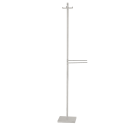 Free standing towel and bathrobe rack with two straight arms 