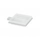 Porta sapone sospeso in vetro satinato supporto ottone P 15 cm - LINEA Q.TRE