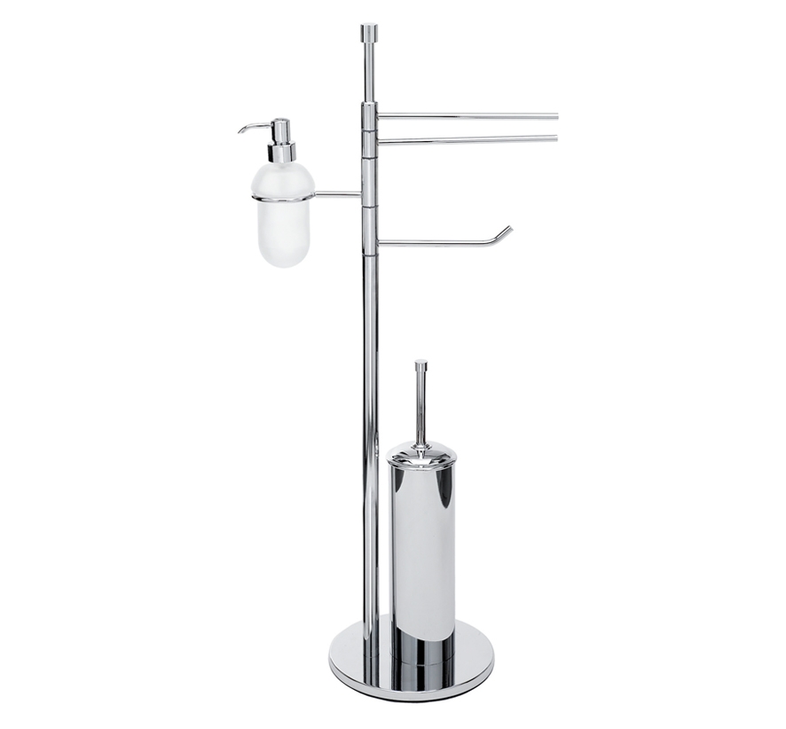 Piantana scopino porta carta salviette bidet e dispenser H 79 cm MINIMAL