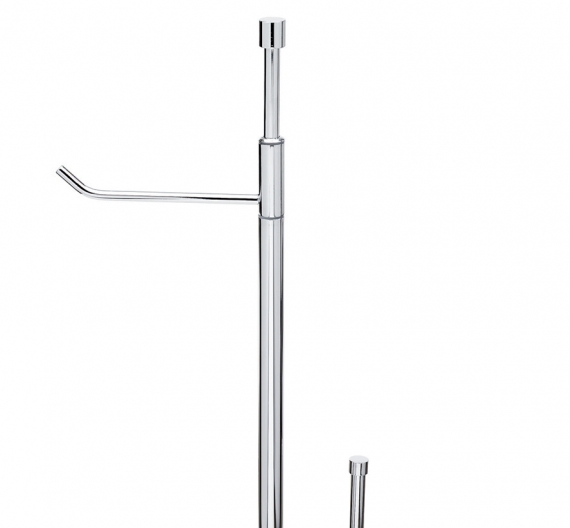 Floor freestanding toilet brush holder in frosted glass and paper roll-product bathroom rustproof brass