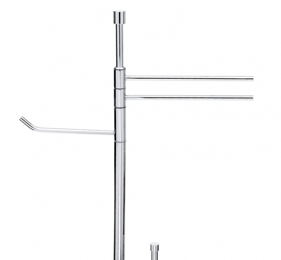 Standing multi-purpose bathroom with toilet brush holder, paper holder and towel bar, bidet-brass chrome plated-rust-quality