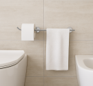 Porta carta igienica a muro con porta salvietta bidet accessori da bagno soluzioni design innovativo minimale cromo