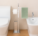 Floor lamp-square-bathroom-toilet brush holder, roll-towels-bidet-freestanding-line-square-geometric-brass-chrome plated