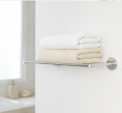 Mensola porta asciugamani da bagno in ottone cromo fissaggio a muro qualità e durata arredobagno italiano personalizzabile