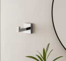 Gancio porta telo da bagno squadrato da fissare alla parete design cubo minimale anti ruggine alta qualità