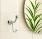 appendino porta telo da bagno fissaggio a muro arredobagno di qualità made in Italy stile Inglese anti ruggine