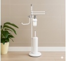 Full bath plantain with scope door, paper door, ceramic dispenser and English style bidet wipes rods