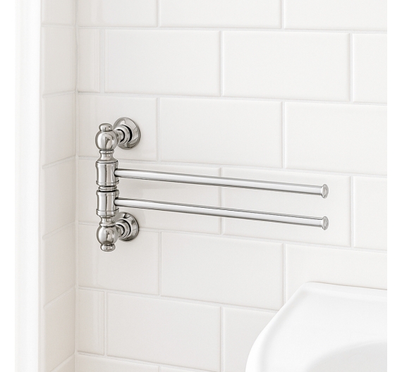Bidet towel rack two rolling rods - LINEA ONDA