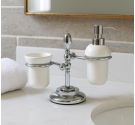 Complementi e accessori per il bagno in stile classico set completo porta dispenser in ceramica e porta spazzolini-qualità e des