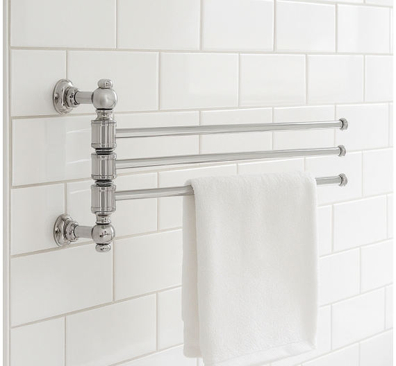 Bidet towel rack two rolling rods - LINEA ONDA
