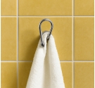 Hanger bathroom towels - wall fastener with external brass chrome plated high quality shabby chic style