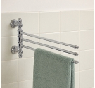 Paper towel holder from the bathroom - fixing lugs - rods rotatable - chrome plated brass - high quality bathroom