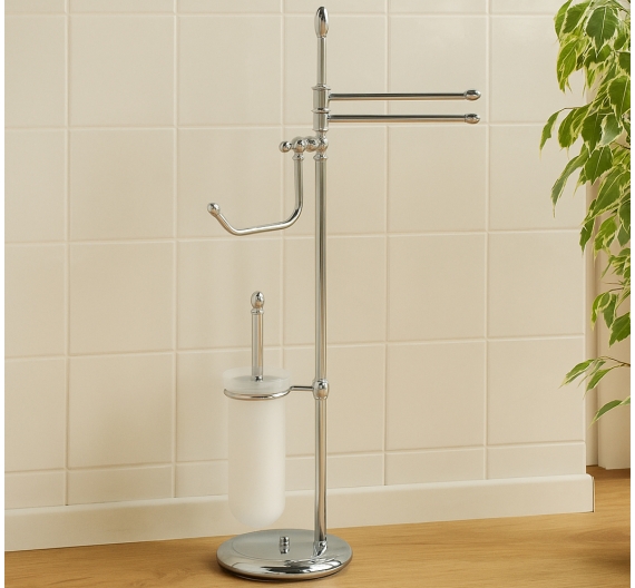 Portée en céramique de planteur de salle de bains, porte en papier et étui de serviette pour le bidet - WAVE LINE