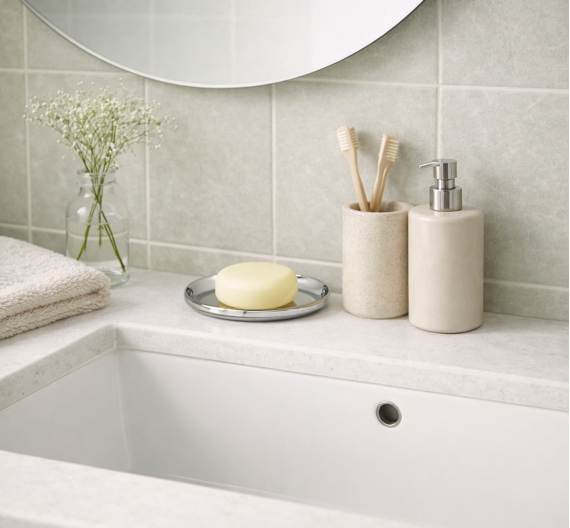 porte-savon rond d'évier de salle de bain en laiton chromé de haute qualité