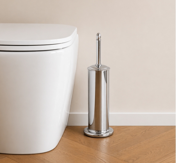 Scopino-wc-da-terra-antiruggine-percé-in-brass-chrome-equipped-of-elements-spare parts-product-Made-In-Italy-style-shabby