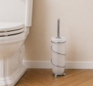 Toilet brush holder toilet from the floor-satin-finish glass and chromed brass-bristle accessories and spare parts available