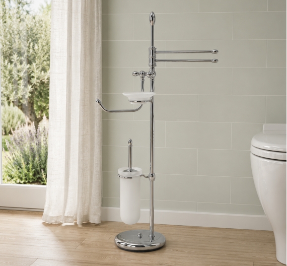 Debout papier, porte-serviette, porte-papier, brosse des toilettes et distributeur de savon en satin de verre et de haute