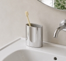 Verre porte-brosse à dents - fabriqué en laiton chromé - produit de haute qualité de l'exécution