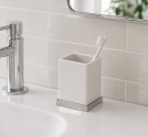 bicchiere in ceramica porta spazzolini denti - complementi arredo bagno di alta qualità artigianali