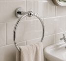 Porta salviette ad anello da fissare a parete stile minimale ed elegante garanzia anti ruggine accessoribagno qualità