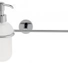 Accessories bathroom hanging towel bar, and snacks, in chrome-plated brass and glass - craft product, guaranteed rust-free