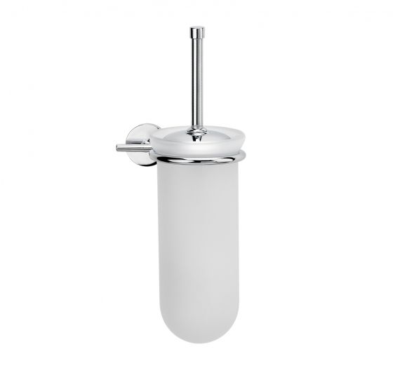 Toilet brush holder suspended-brass and glass-bathroom accessories idearredobagno-guaranteed product
