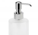 Dispenser-per-sapono-in-vetro-satinato-ottone-cromato-linea-minimale-moderna-prodotta-con-materiali-garantiti-antiruggine