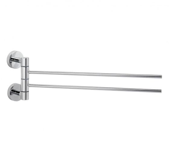Towel bar, two rods fixed to the wall the swivel-bathroom accessories high quality brass chrome plated anti-rust-IdeArredoBagno