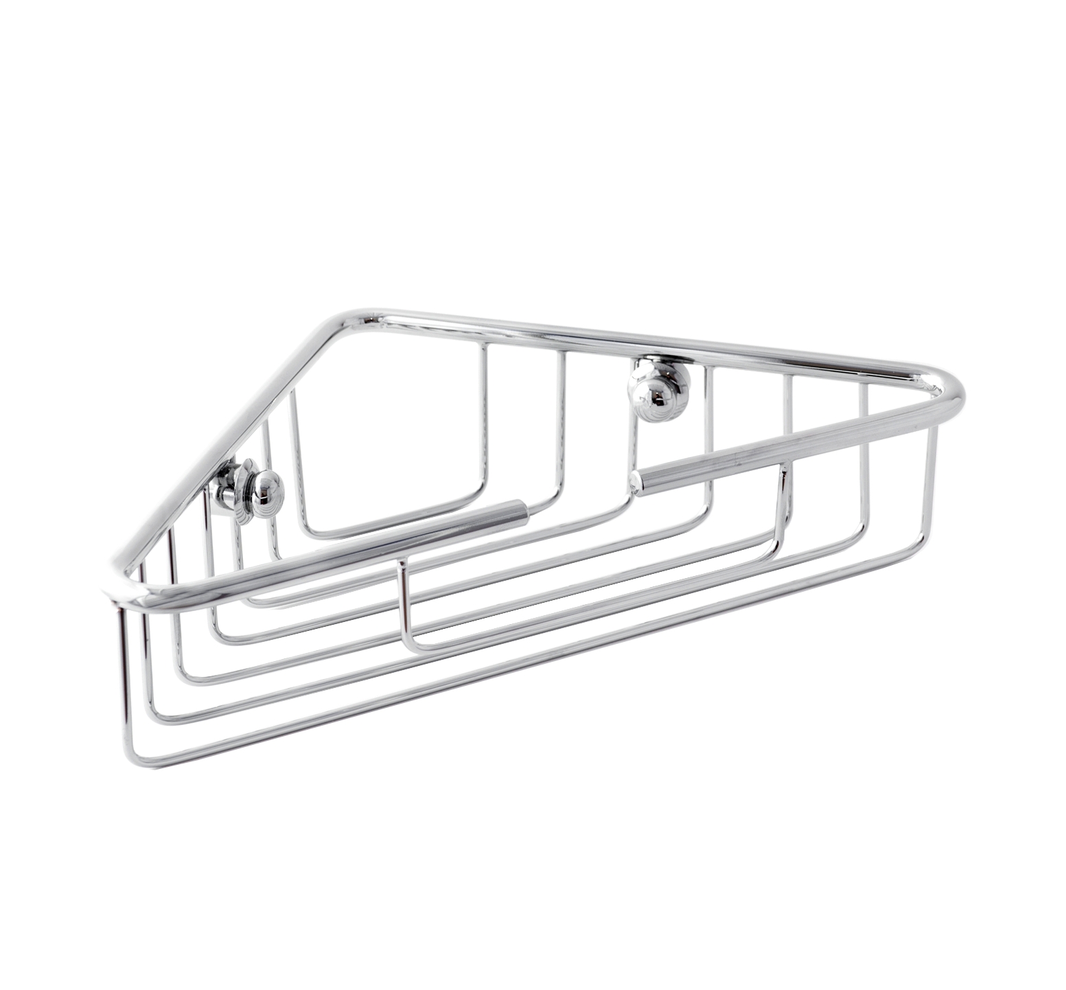 Angular objects container for shower - chrome anti-rust brass