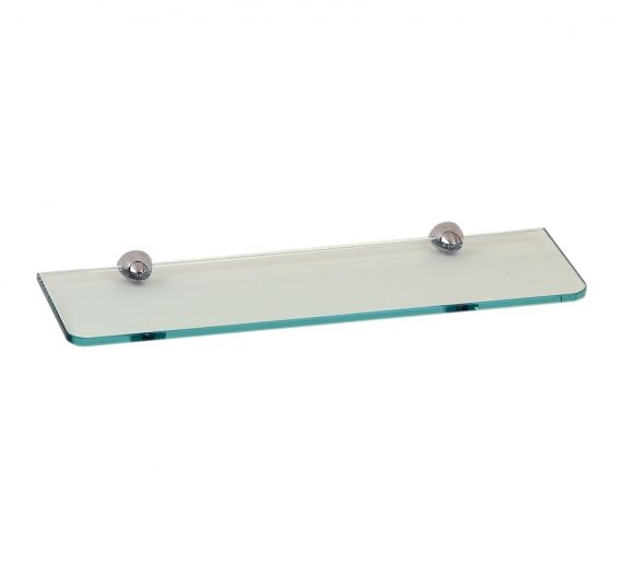 Étagère de salle de bains en verre neutre/satin | L. 40 cm - Sp 8mm