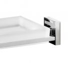 Porta sapone a parete da bagno in vetro e ottone colori tendenza bagno nero opaco – bianco opaco – nickel alta qualità