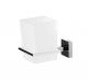 Porta bicchiere per spazzolini da parete in vetro LHP 8 x 10 x 12 cm - LINEA CUBO