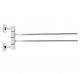 Porta asciugamano snodato due aste dritte LP 36 x 13 cm - LINEA CUBO