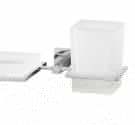 Frosted glass soap dish and toothbrush holder to fix on the wall-bath accessories high quality