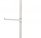 Free standing towel rack with three straight arms and toilet paper holder 