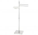 Free standing towel rack with frosted glass soap dish-bath decor made in Italy-IdeArredoBagno bathroom